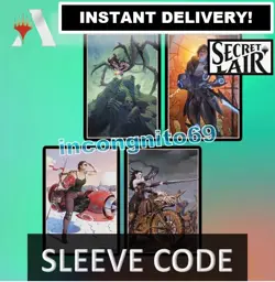 MAGIC MTGA MTG ARENA CODE CARD SECRET LAIR AUGUST 2022 SUPERDROP 22 SLEEVES - Image 2