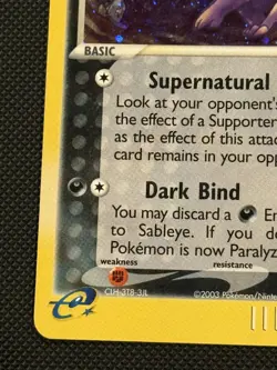 Pokemon TCG Sableye Holofoil 10/100 Sandstorm 2003 MP - Image 5