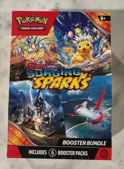 Pokemon TCG Surging Sparks Booster Bundle (6 Packs) Factory Sealed - Image 1