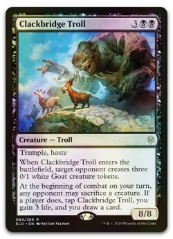 Clackbridge Troll #84 (Foil) (NM) Throne of Eldraine ELD Magic MTG - Image 1
