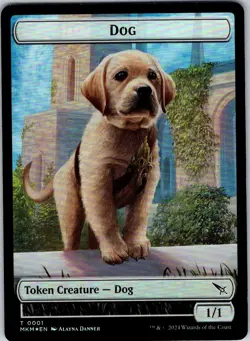 Magic the Gathering Foil Thopter 1/1 / Dog Token Murders at Karlov Manor MTG - Image 1