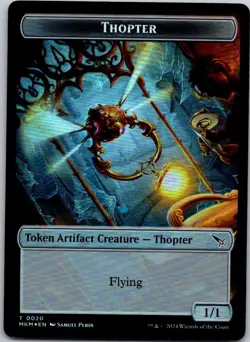 Magic the Gathering Foil Thopter 1/1 / Dog Token Murders at Karlov Manor MTG - Image 2