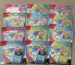 (12 LOT) Pokemon TCG Prismatic Evolutions Tech Sticker Blister Collection New - Image 1