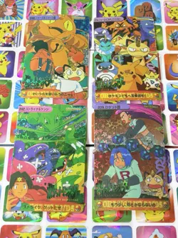 Pokemon Vintage Pocket Monsters Vending HOLO Prism (4x) Stickers 1998 Nintendo - Image 3