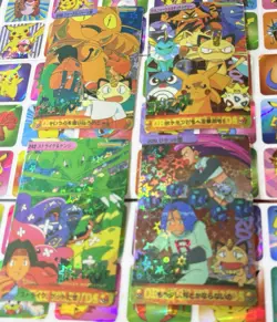 Pokemon Vintage Pocket Monsters Vending HOLO Prism (4x) Stickers 1998 Nintendo - Image 4