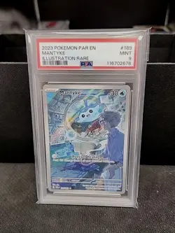 MANTYKE #189 PSA 9 • 2023 POKEMON PAR EN-PARADOX RIFT ILLUSTRATION RARE - Image 1