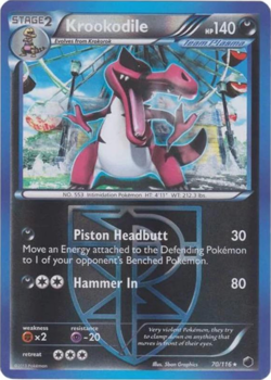 Krookodile 70/116 Plasma Freeze | Reverse Holo | NM | Pokemon Trading Card TCG - Image 1