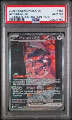 Genesect EX Black Bolt Holo Card 169/086 SIR PSA 10 POKEMON CARD - Image 1