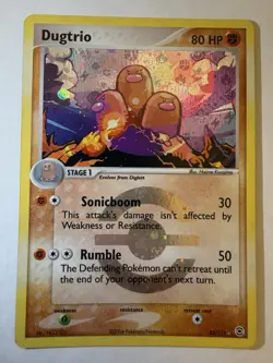 Pokemon TCG Dugtrio EX FireRed & LeafGreen reverse Holo Rare 22/112 2004 80 HP - Image 1