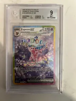 2025 Pokemon Espeon EX 155/131 SIR - Prismatic Evolutions - BGS 9 - MINT - Image 1