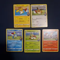 Full Set On The Ball Pokemon Futsal Promo Near Mint and Sealed Pikachu - Image 1