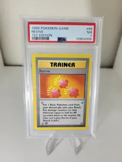 1999 Pokemon TCG Base Set FIRST EDITION Revive 89/102 PSA 7 - Image 1