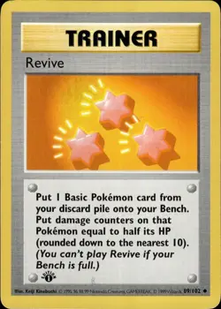Pokemon 1st Ed. Base Uncommon Revive 89/102 - Near Mint (NM) - Image 1