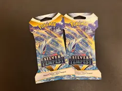 POKEMON TCG SWORD & SHIELD SILVER TEMPEST BOOSTER PACK X2 - Image 1