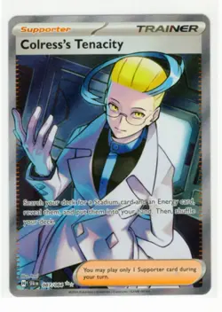 2024 Pokemon TCG SV Shrouded Fable 087/064 Colress's Tenacity Ultra Rare - Image 1