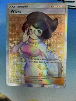 Wicke 147/147 Sun & Moon Burning Shadows Full Art 2017 Waifu Pokemon Card - Image 1