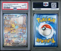 2023 POKEMON MEW EN-151 SPECIAL ILLUSTRATION RARE #201 ALAKAZAM EX PSA 10 💎 - Image 3
