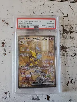2023 POKEMON MEW EN-151 SPECIAL ILLUSTRATION RARE #201 ALAKAZAM EX PSA 10 - Image 1