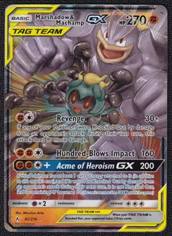 Pokemon Marshadow & Machamp GX 82/214 Holo Unbroken Bonds - Image 1