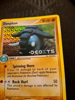 Donphan 30/107 Uncommon Holo EX Deoxys Stamped Pokemon Card NM - Image 3