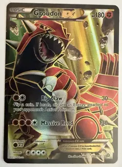 Pokemon Groudon EX Full Art Holo Ultra Rare TCG Card XY Primal Clash 150/160 - Image 1