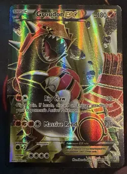 Pokemon Groudon EX Full Art Holo Ultra Rare TCG Card XY Primal Clash 150/160 - Image 1