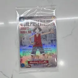 Bandai One Piece Card Game Monkey D. Luffy US Voyage Holo Promo Card Gonzaga CBB - Image 4