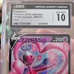 Pokemon Enamorus V 068/172 VSTAR Universe 2022 Japanese Holo CGC 10 TCG Card - Image 1