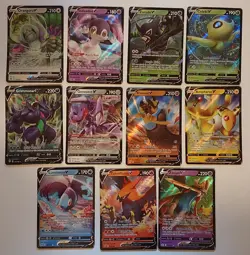 Pokemon Card TCG Bulk Lot 11 Cards Sword & Shield Era Holo Ultra Rare V NM - Image 1