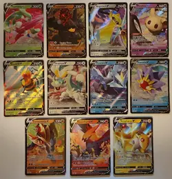 Pokemon Card TCG Bulk Lot 11 Cards Sword & Shield Era Holo Ultra Rare V NM - Image 1