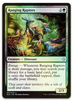 Ranging Raptors #201 (Foil) (NM) Ixalan XLN Magic MTG - Image 1