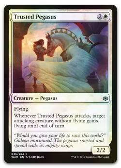 Trusted Pegasus #36 (Foil) (NM) War of the Spark WAR Magic MTG - Image 1