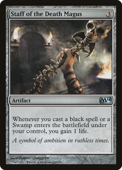 Staff of the Death Magus #219 (MP) Magic 2014 M14 Magic MTG - Image 1
