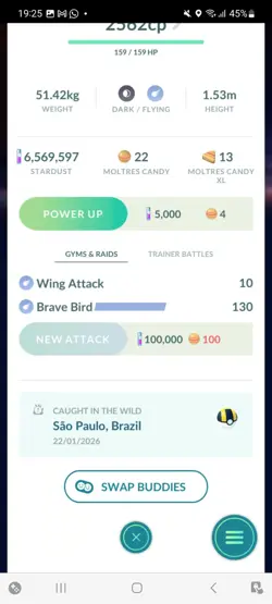 Pokemon Go Shiny Galerian Moltres - Image 2