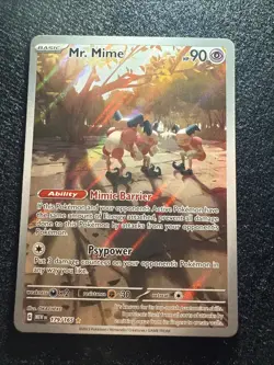 Mr Mime 179/165 Scarlet Violet TCG Pokemon Card Full Art Illustration Eng Rare - Image 1
