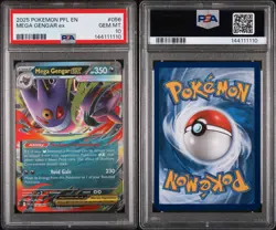 2025 POKEMON PFL EN-PHANTASMAL FLAMES #056 MEGA GENGAR EX PSA 10 - Image 3