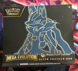 Pokemon Center Exclusive Lucario Mega Evolution TCG Card ETB New Sealed Rare - Image 1