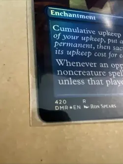 MTG Mystic Remora DMR 420 R NM Borderless FOIL - Image 3