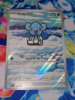 Cubchoo 109/086 NM Illustration Rare 2025 TCG Pokemon Black Bolt - Image 1