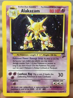 Alakazam - 1/130 - Pokemon Base Set 2 Holo Rare Card WOTC - Image 3