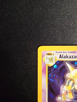 Alakazam Pokemon Card 1/130 Base Set 2 Holo Unlimited Rare Wotc W/ Swirl - Image 2