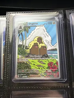 Pokemon TCG Alolan Dugtrio Holo Card 208/191 Sv08 Surfing Sparks NM - Image 1