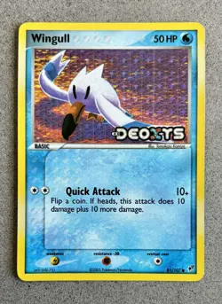 Pokemon TCG Wingull 81/107 Reverse Holo Stamped EX Deoxys Near Mint NM Rare - Image 1