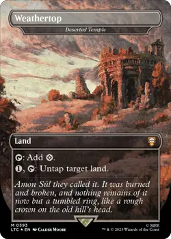 Weathertop - Deserted Temple (Surge Foil) Commander: the Lord of the Rings: Tales of Middle-Earth Foil for sale online - Image 1
