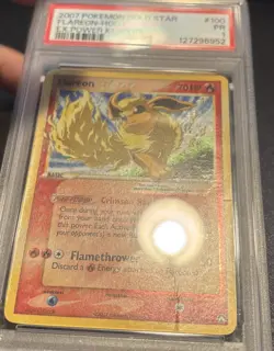 Pokemon TCG Flareon Card Power Keepers Gold Star, PSA 1 - Image 3