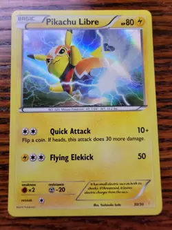 MP* - Pokemon TCG Pikachu Libre 30/30 Holo Card - Image 1