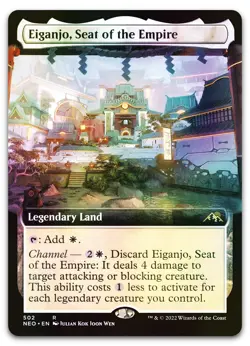 Eiganjo, Seat of the Empire (Extended Art) #502 (Foil) NM Kamigawa Neon Dynasty - Image 1