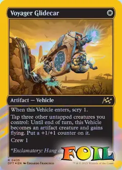 Voyager Glidecar 0435 MTG Aetherdrift Rare NP First Place Foil - Image 1