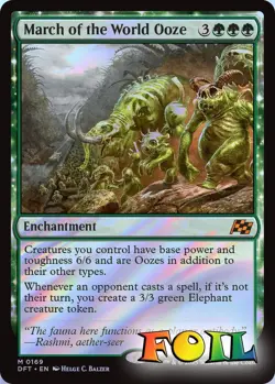 March of the World Ooze 0169 MTG Aetherdrift Mythic NP Foil - Image 1