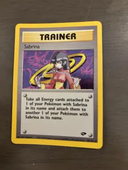 Pokemon TCG Sabrina Trainer Gym Challenge Holo Card 20/132 Rare - Image 1